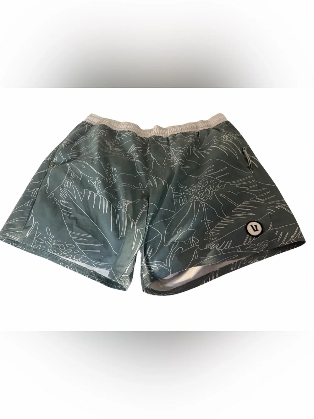 men's vuori  shorts floral with zippers